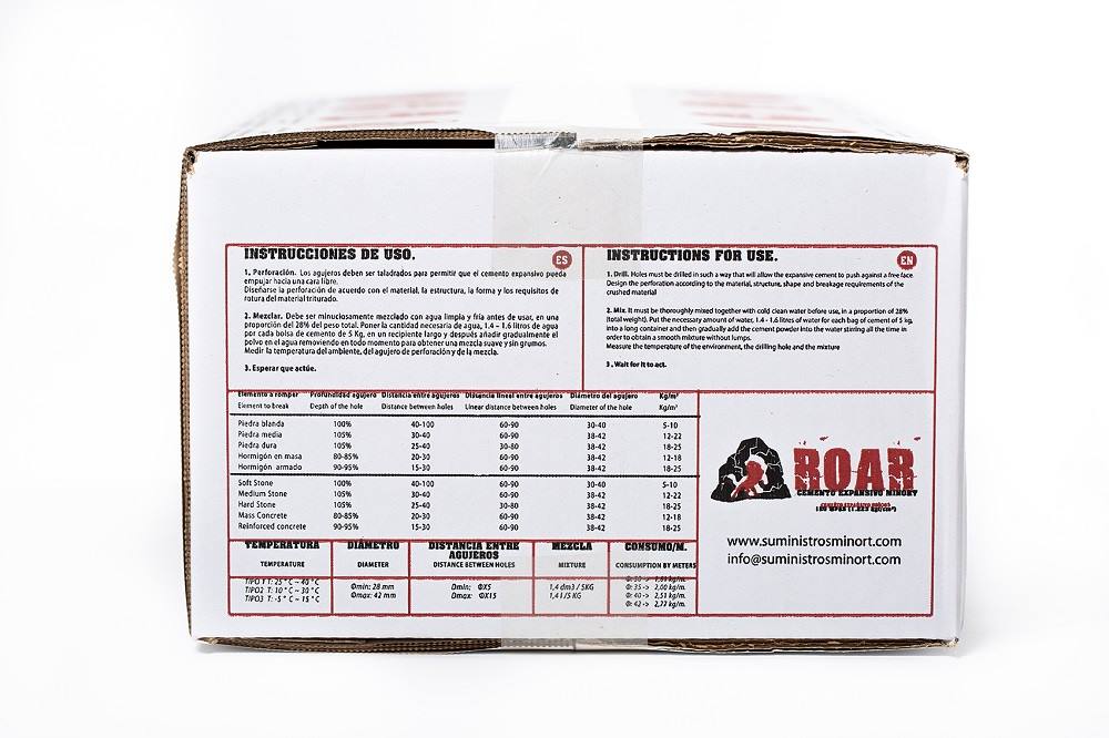 Instrucciones Cemento Expansivo ROAR TIPO 1 (VERANO)