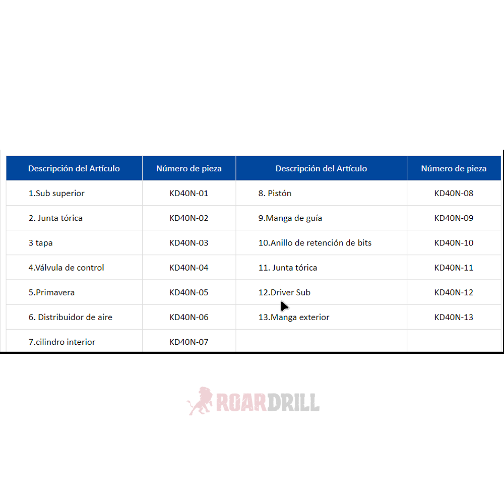 DTH HAMMER DHD 4""  45A (2 3/8) API