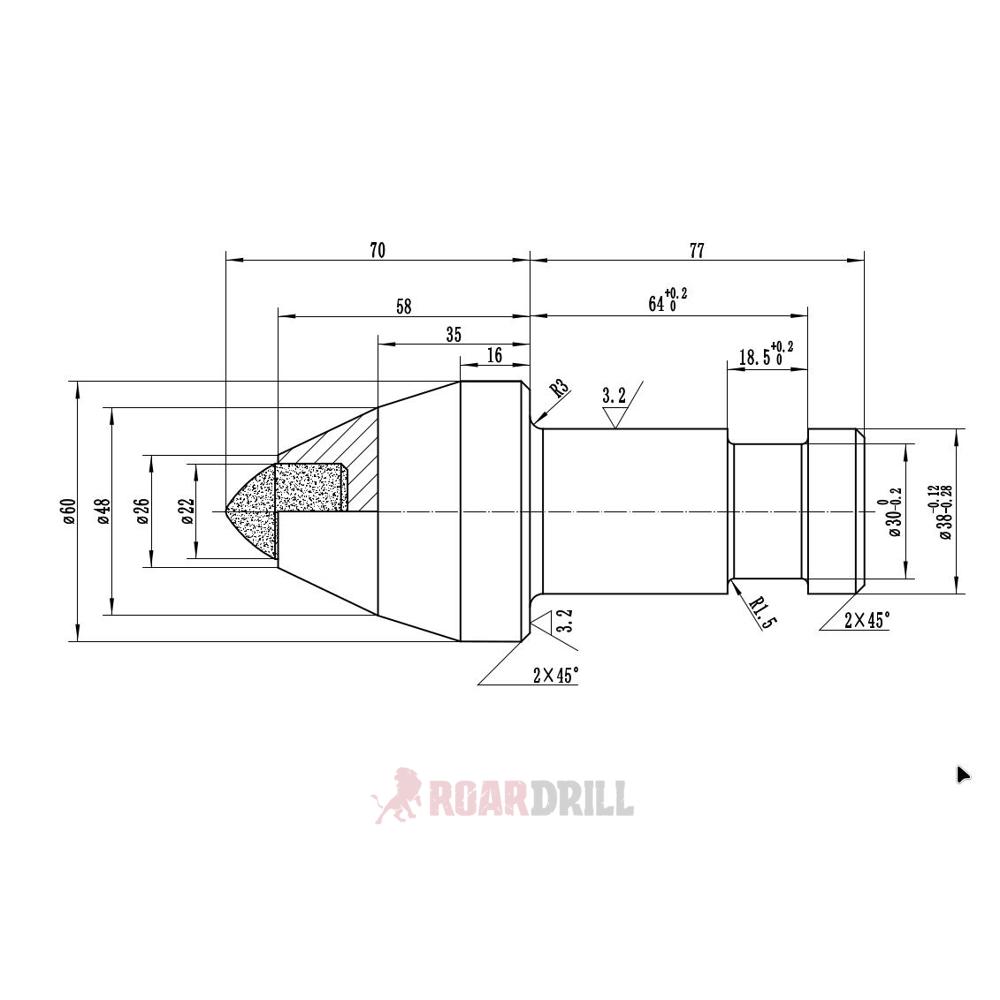 Pica Rozadora-Tunelador 311-147-38-60-22-30L-DJ-10120 MT 720