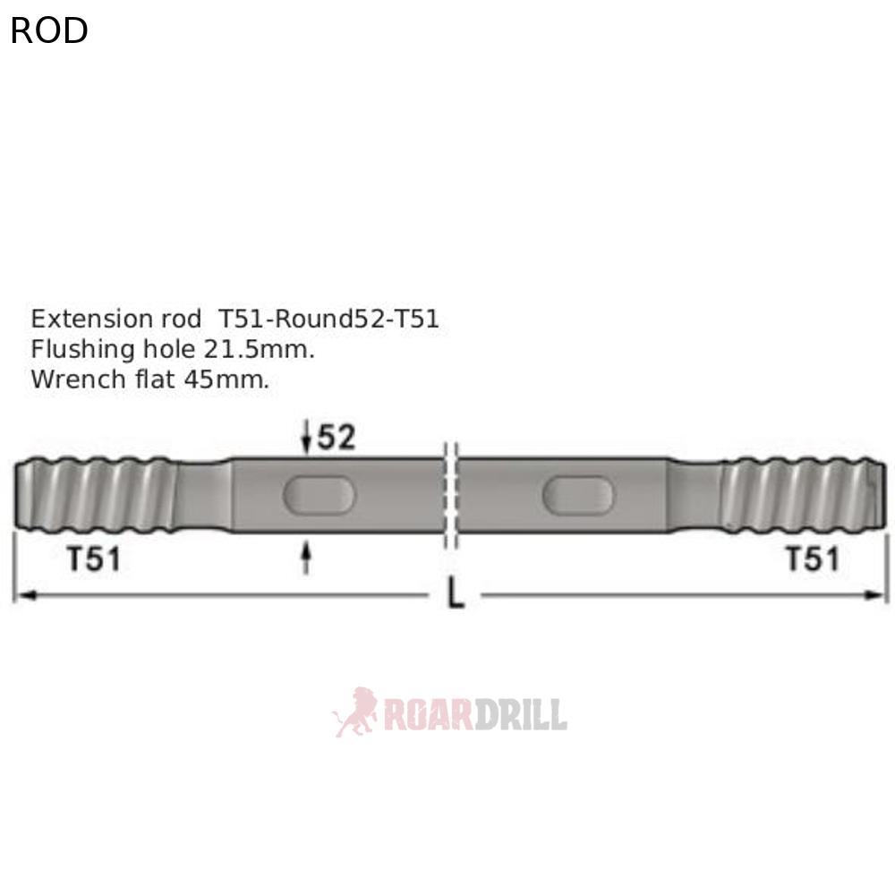 ROD (BARRA) T51/MM 3660 Acero normal