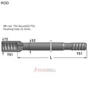 ROD (BARRA) T51/MF 3660 (Germany steel)