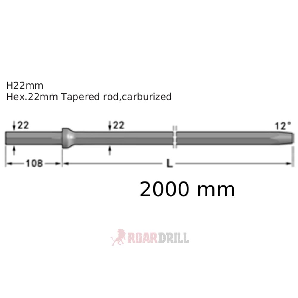 ROD (BARRA) HEX 22 12º L: 2000  (22/108)