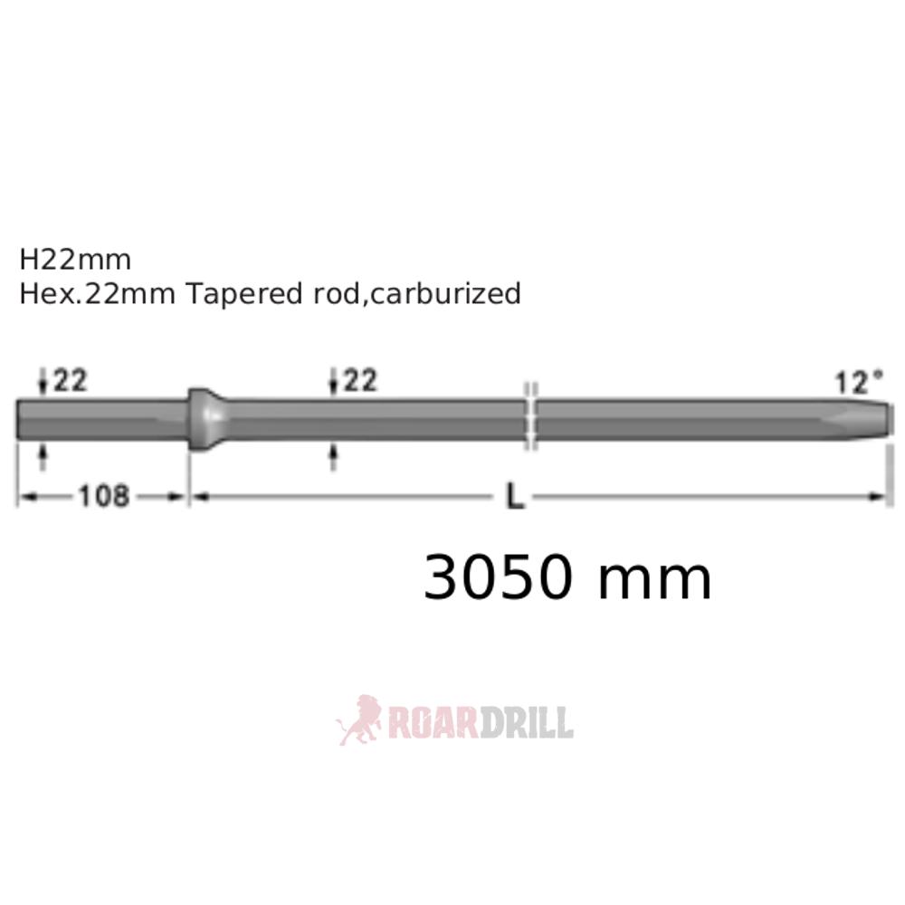 ROD (BARRA)hex 22 12º L: 3050  (22/108)