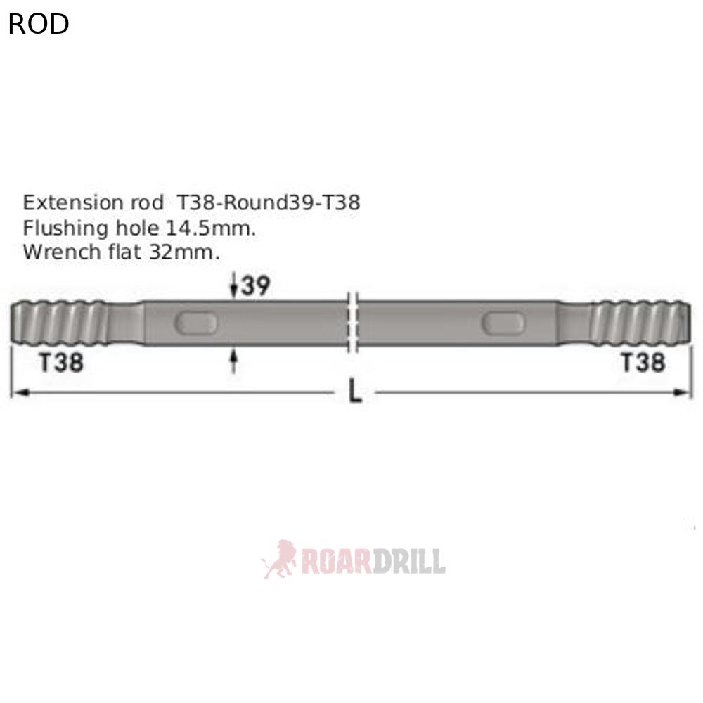 ROD HEX (BARRA) T38/T38 MM 3050 mm