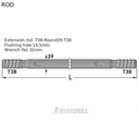 ROD HEX (BARRA) T38/T38 MM 3050 mm