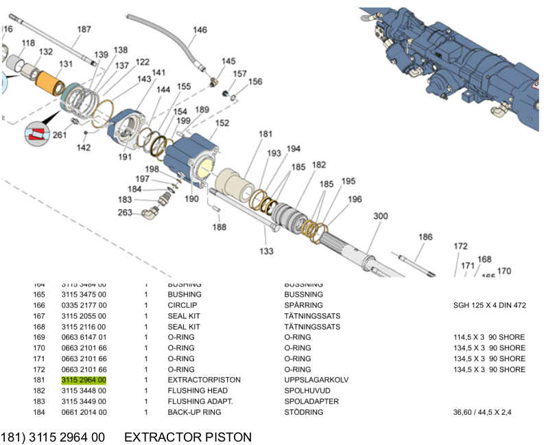 EXTRACTOR PISTON COP2560EX