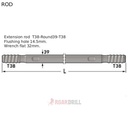 ROD HEX (BARRA) T38/T38 MM 6100 mm (swedish steel)