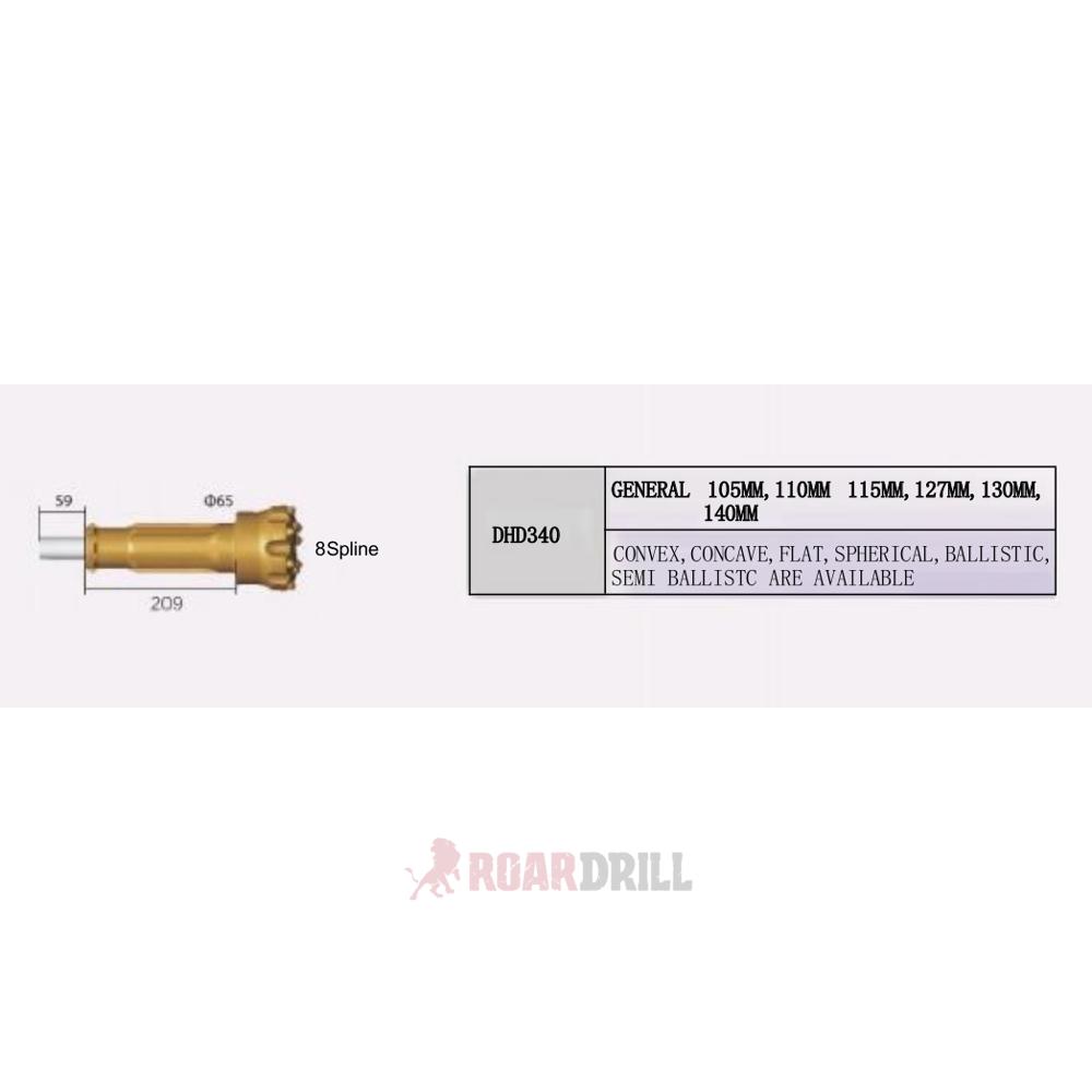 DTH BIT DHD D:105 mm Tallante DHD340 to Hammer 4" TH45-DHD340. Semibalist