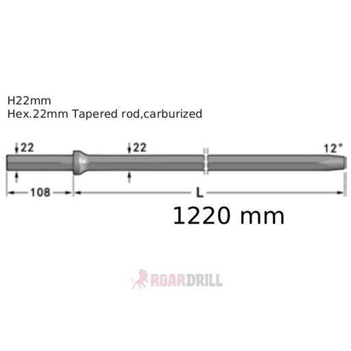 [312-21H22-12_108-1220-40 (3XRAB221220)] ROD (BARRA) HEX 22 12º L: 1220  (22/108)