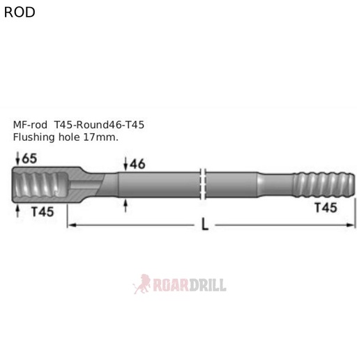 [12-24R46-T45-65-3660-23_S] ROD (DRILLING ROD) T45/MF 3660 (Swedish steel)