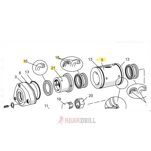 [15412858 5] SEAL HOUSING ( HL710S HL 800) Fig 5