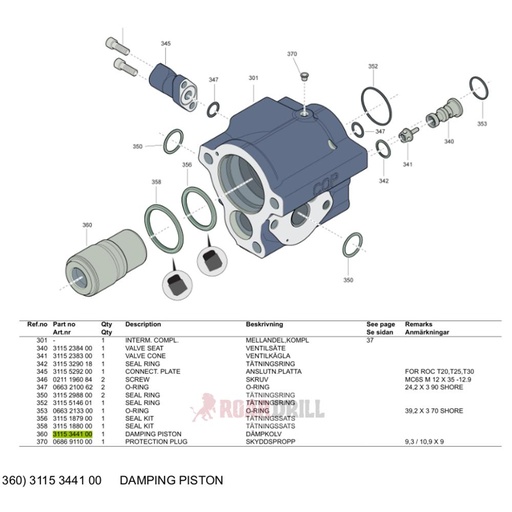 [3115344100] DAMPING PISTON  COP2560EX