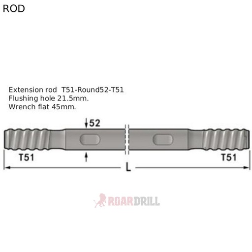 [12-23R52-T51-3660-23 351MM523660 SWE] ROD (BARRA) T51/MM 3660 Acero Sueco (SWE)